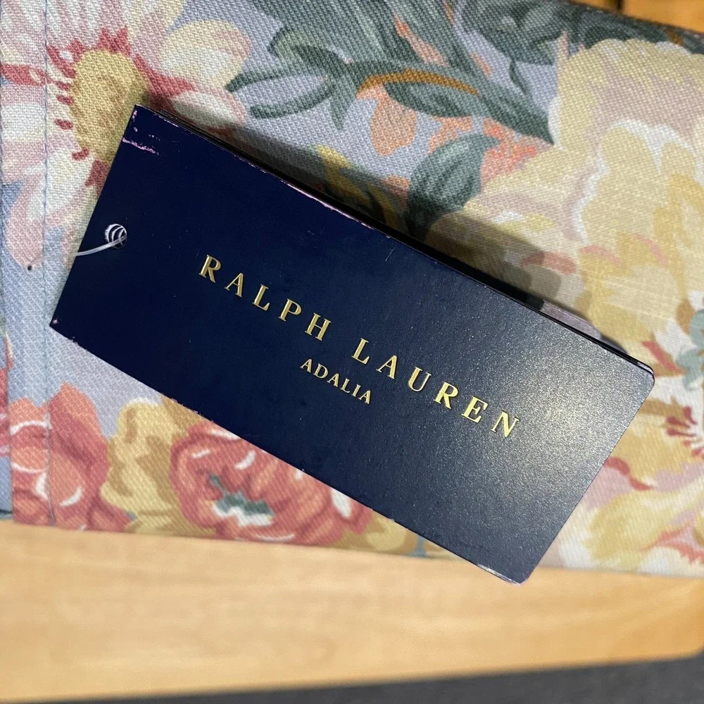 $500 Ralph Lauren Adalia Duvet Cover King Size Floral Blue Multi (NO SHAMS) NEW
